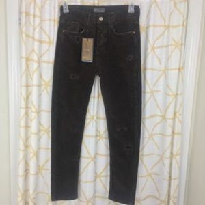 NWT ZARA MAN Distressed Corduroy Pants 30x30
